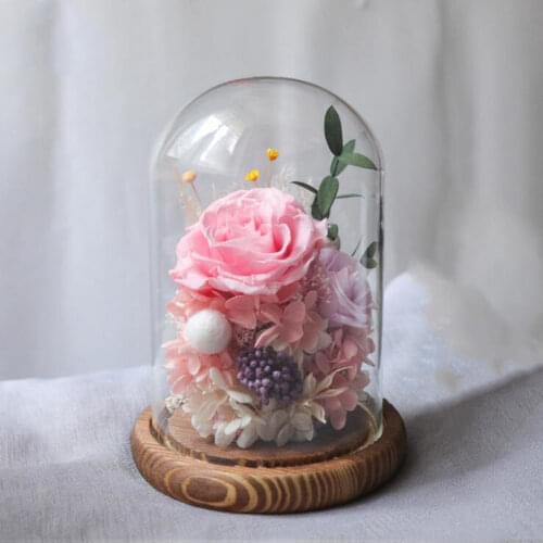 2sets/pack 9*18cm Antique Base Glass Dome Home Decoration Diameter=9cm Height=18cm Glass Cover DIY Friend Favor Gift Wedding