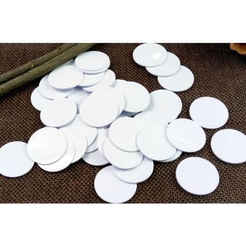 Factory Direct Sell 100pcs/Lot 125KHz tk4100 RFID Smart IC Tags Waterproof 25mmx1mm PVC Coin Cards For Access Control