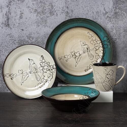 Relief Ceramics Plate Fruit Salad Plates Dining Table Main Course Western Steak Dish Restaurant Serving Tray Kitchen Tableware