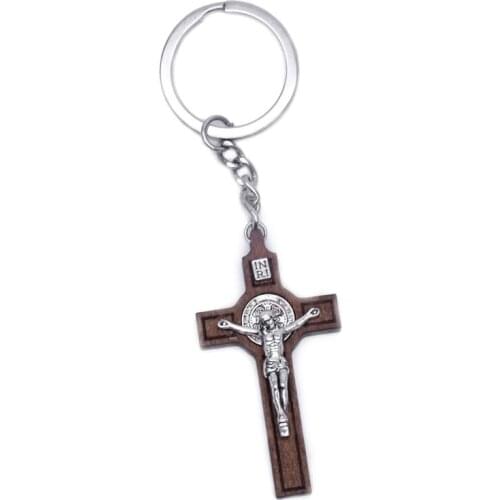 Christian Jesus Cross Keychain Religious Key Ring Jewelry Bag Pendant Car Souvenirs Gift for Women Men Dropship