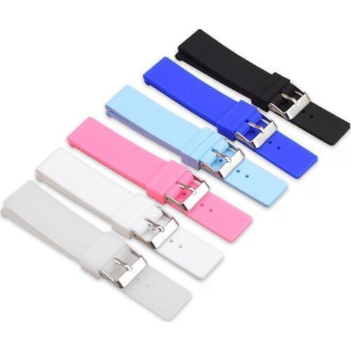 AOOW Generic Watch Strap for Sport Watch 12mm 14mm 16mm 18mm 20mm 22mm 24mm Silicone Rubber Watchband Wrist Belt Bracelet