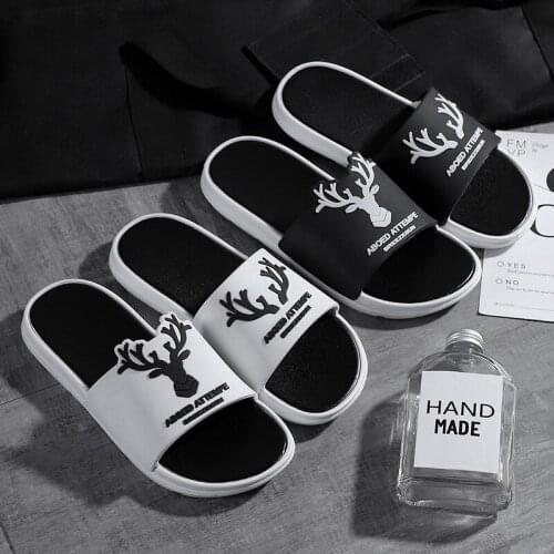 Fashion Slippers For Women Flip Flops Male Couple Slides Soft Summer Outdoor Slippers Cartoon Ladies Sandals Zapatos Hombre