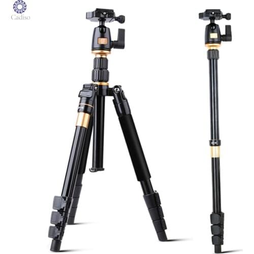 Cadiso Camera Tripod QZSD Q555 Aluminium Alloy Camera Video Monopod Professional Extendable Tripod for Camera Phone