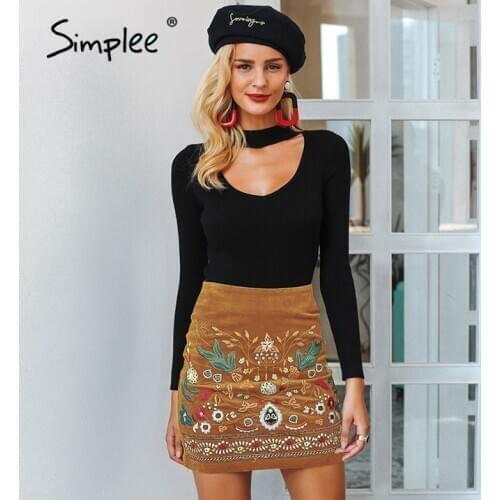 SIMPLEE Womens Autumn Skirts