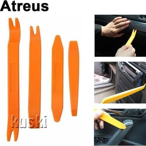 Atreus Car Styling 4X Removal Tool Sticker For Skoda Octavia 2 A7 A5 Rapid Fabia Superb Yeti VW Polo Passat B5 B6 CC Accessorie