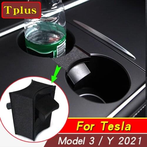 Tesla Model3 Car Center Console Water Cup Divider For Tesla Model Y 2021 Storage Device Storage Modeling Accessories Model Three