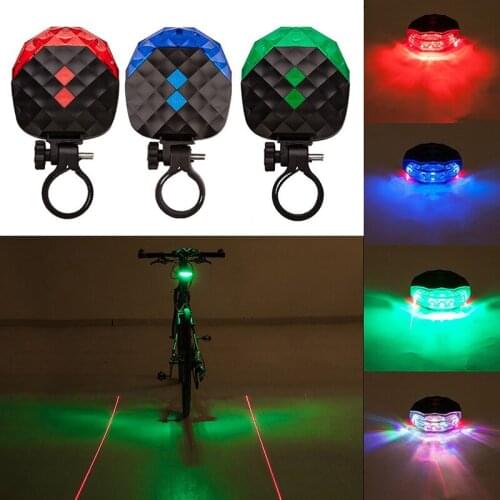 Bicycle Laser Tail Light MTB Bike Warning Light Outdoor Starry Parallel Line Night LED lights Cycling Equipment Safety Tail Lamp