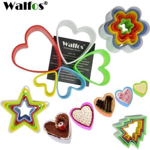 WALFOS 1 set Cookies cutter slicer frame cake DIY mold heart shape cutter party cookies maker Cookie Cutter Biscuit Stamp
