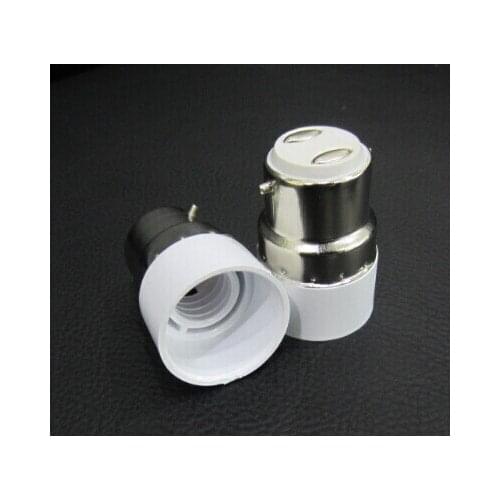 10PCS Fireproof ABS Material B22 To E14 Adapter Converter Socket Base for LED Halogen CFL Light Bulb Lamp Adapter Free Shipping