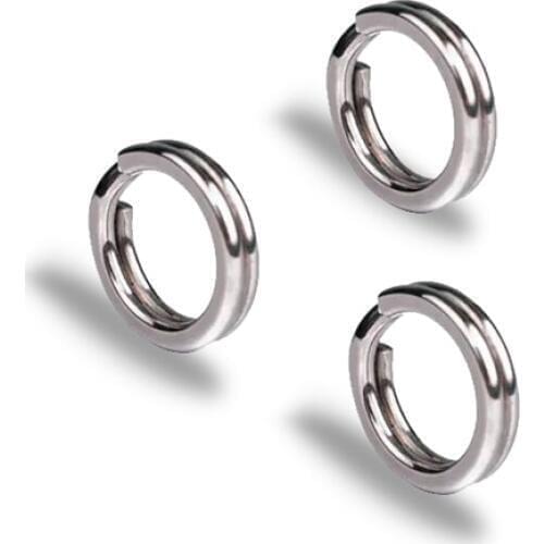 100pcs Fishing Split Ring Double Loop Quick Change Connector for Lures Fishing Stainless Steel Split Accessory Tools