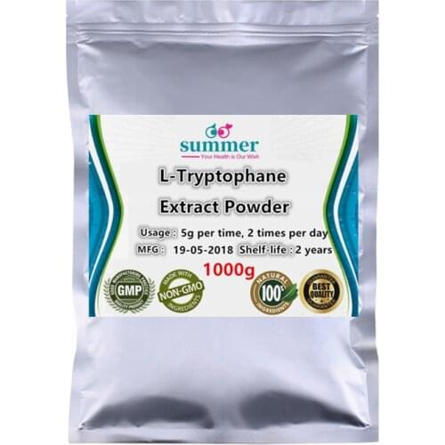 1000g Good sleep-L-Tryptophan,Tryptophan powder,tryptophane powder for used as a dietary supplement to help sleep