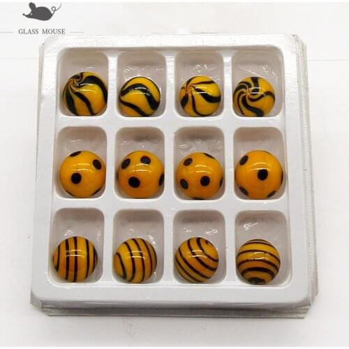 12pcs Handmade Glass Marbles Balls 18mm Classic Home Fish Tank Decoration Aquarium Game Play Craft Art Children Toy Pellet Gift