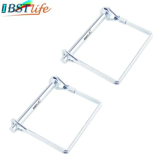 2PCS Spring Carbon Steel Square Shaft Locking Lock Pin Safety Coupler Retainer Farm Trailers Wagons Lawn Garden Auto Car Trailer