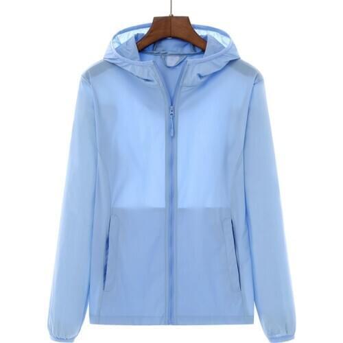 Mens Womens Outdoor Sports Anti-ultraviolet Skin Clothing Waterproof Windbreaker Breathable Skin Jacket Camping Hiking Jacket