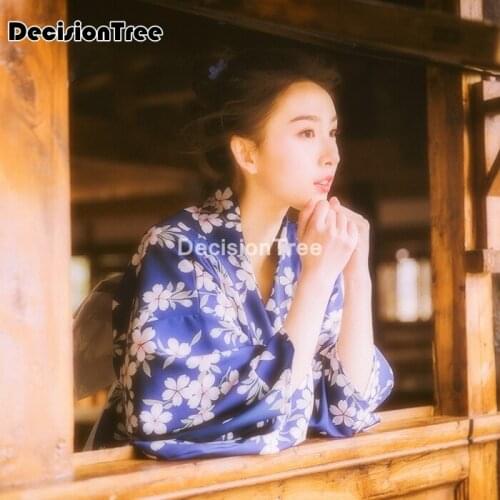 2021 retro japanese style vintage haori kawaii girls women foral kimono dress for party yukata asian clothes daily geisha robe