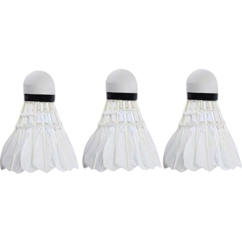 3 Pcs/Set Badminton Shuttlecocks Goose Feather Badminton Balls Outdoor Sports Badminton Accessories Durable Badminton