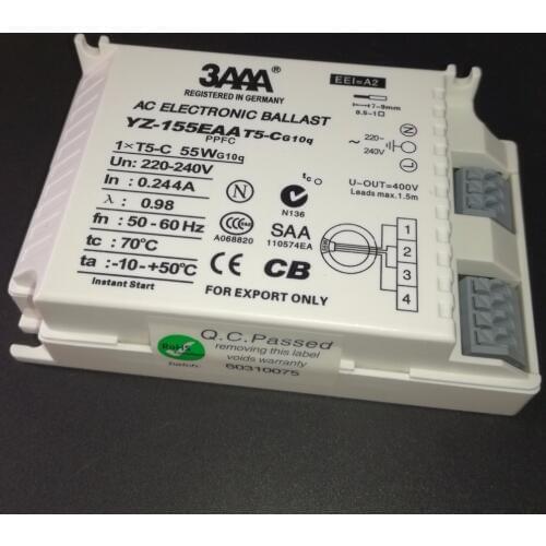 3AAA 55W 220-240V Instant Start AC Fluorescent Lamp Electronic Ballast For T5-C Ring Lamp Standard Rectifiers YZ-155EAA T5-C