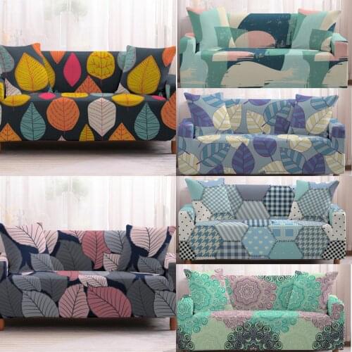 Leaf Sofa Covers Sectional Couch Cover Elastic Stretch Armrest Slipcovers for Living Room Home Furniture Protector Sofa Towel