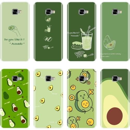 Back Cover For Samsung Galaxy C5 C7 C8 Green Avocado Funny Cute Simple Phone Case Silicone For Samsung Galaxy C5 C7 C9 Pro