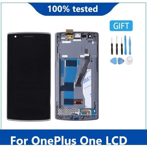 Original Display 5.5" For OnePlus One A0001 LCD Display Touch Screen Digitizer Replacement For OnePlus 1 LCD With frame