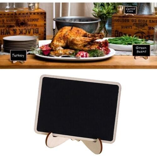 40 Pcs / 4Set Mini Wooden Chalkboard Chalkboard Stand Wedding Party Table Decor Tags New Plaques Home Decor Signs Blackboard