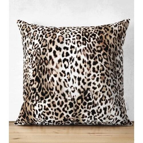 Double-Sided Leopard Pattern Digital Printed Suede Cushion Pillow Decorate Case Good Quality Stylish Home Garden Room Kitchen Gift Handy