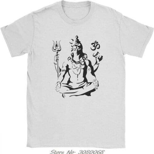 Lord Shiva Sketch T-shirts Men Short Sleeve Stylish Tee Shirt O-neck Cotton T Shirt Summer Streetwear
