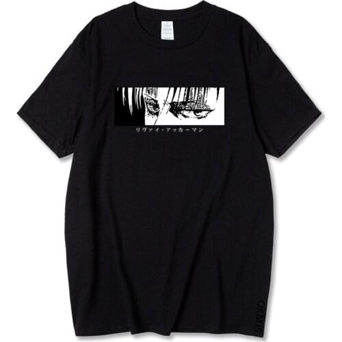 Japanese anime Attack on Titan T-shirt Men print punk top Harajuku Cotton Loose Short Sleeve Tshirts Gothic Womens Tops Tee