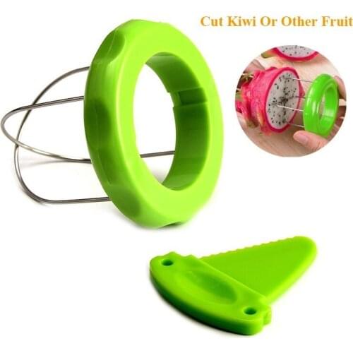 Hot Sale Mini Fruit Kiwi Cutter Peeler Slicer Kitchen Gadgets Tools Kiwi Peeling Tools for Pitaya Green