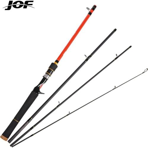 JOF Fishing Rod 1.8m 1.98m 2.1m 2.4 Casting Spinning Fishing Rod Travel Ultra Light Street Fishing Boat Lure 4 Tips XH Fast Rod