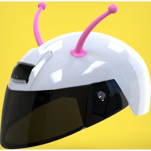 CDCOTN 1Pcs Motorcycle Helmet Horn Soft Plastic Motocross Full Face Off Road Helmet Decoration Sticker Cosplay Car Accessories