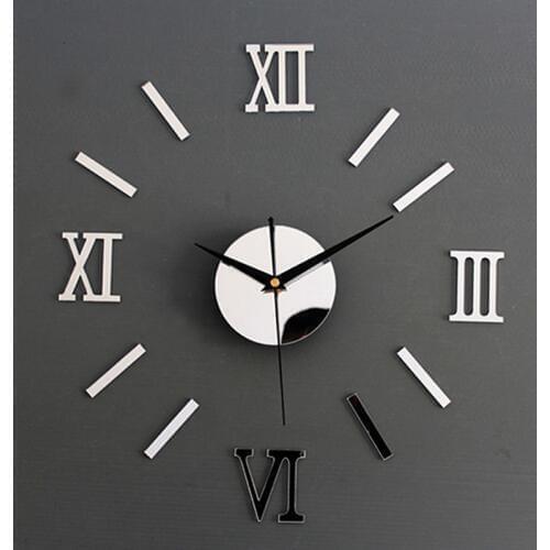 3D Wall Clock Mirror Wall Stickers Removable 4 Color Self-Adhesive Art Decal Wall Clocks Home Decor Living Room Quartz Needle