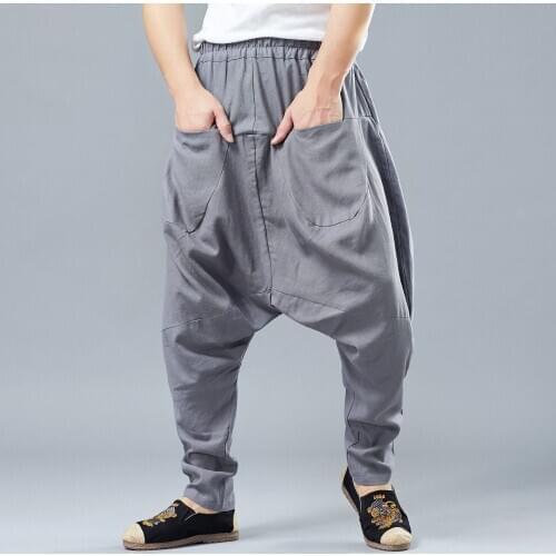 2019 New Spring Men Yoga Pants Nepal Harem Loose Pants Slacks Male Running Jogger Casual Workout Pants Sweatpants Bloomers