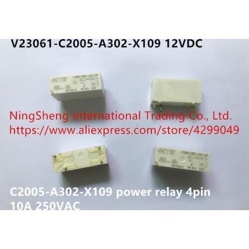Original new 100% V23061-C2005-A302-X109 12VDC genuine import C2005-A302-X109 power relay 10A 250VAC