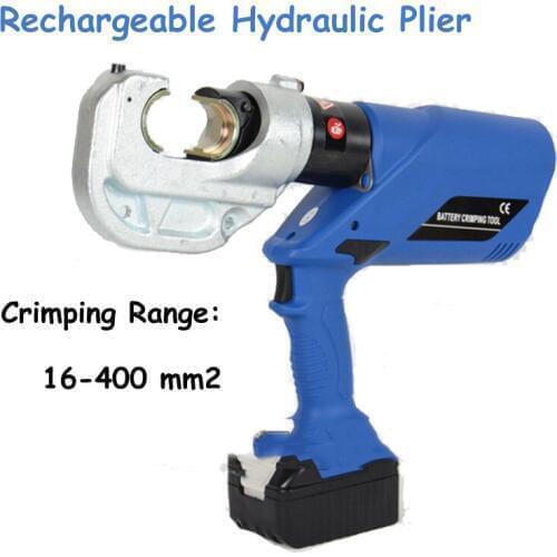 Rechargeable Hydraulic Plier Electric Crimping Tool Battery Powered Wire Crimper with 16-400mm2 Crimping Range HL-400