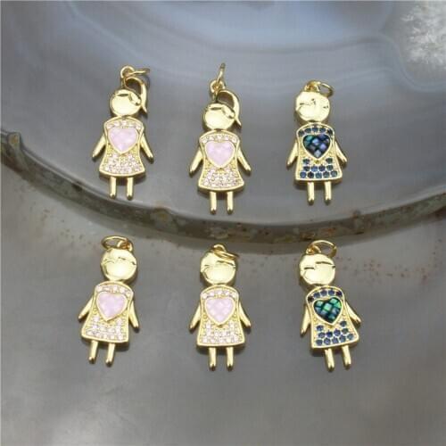 10*21mm 20pcs/lot High quality cz/enamel pendant,girl/boy cubic zircon charm jewelry,bracelet/necklace component wholesale