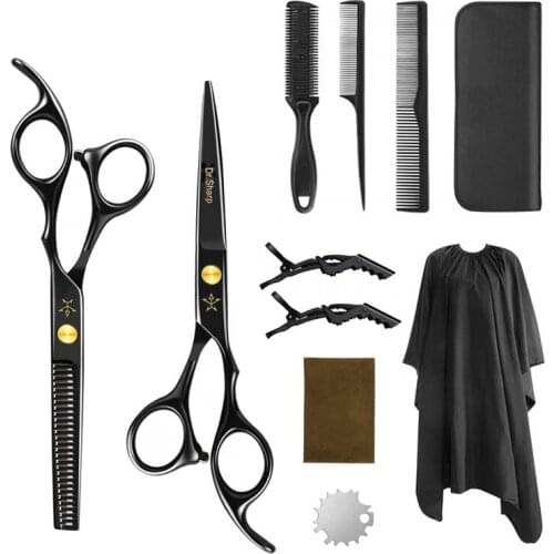 Professional hairdressing scissors kit barbershop hair cutting tools thinning set for hair scissors 6 inch high quality