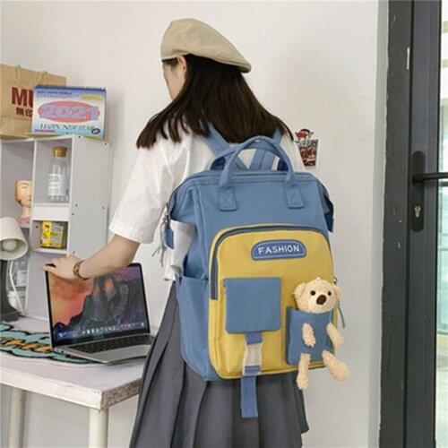 Mommy Bag Backpack Handbag Student School Bag Girl Large Capacity 2021 New Fashion travel Backpack Storage of coin purses