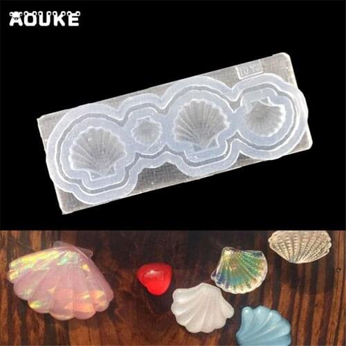 Cameo Shell Shape Jewelry Accessories Silicone Mold DIY Mobile Phone Decoration Epoxy Mould Candy Biscuits Fondant Cake Molds