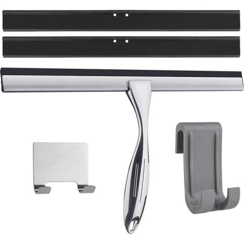 31 cm Shower Squeegee Stainless Steel Premium Window Squeegee with Wall Hanger for Shower Doors, Bathroom, Kitchen