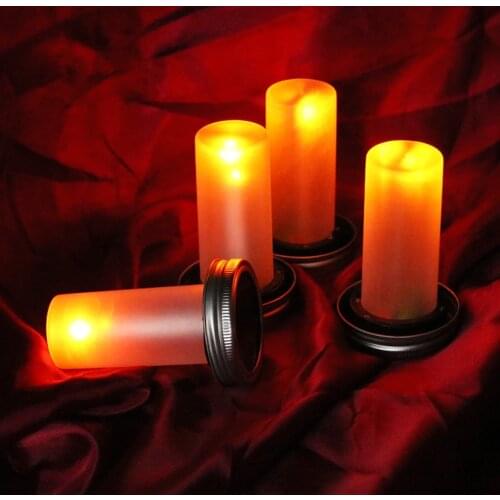 Solar LED simulation flame flashing garden wedding courtyard home decoration mason bottle cap lamp