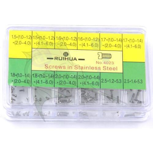 BD-4023 Quality Stainless Steel Watch Screws Box,Flat Type Screws Replacement Watch Parts for Watch Repairing