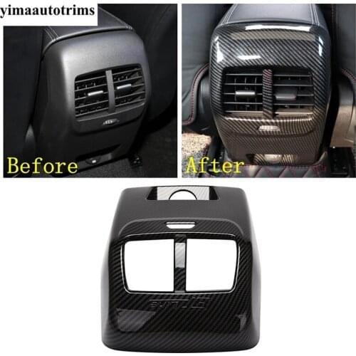 For Ford Focus MK4 2019-2021 ST Line Carbon Fiber Rear Air Conditioning Outlet Panel Frame Cover