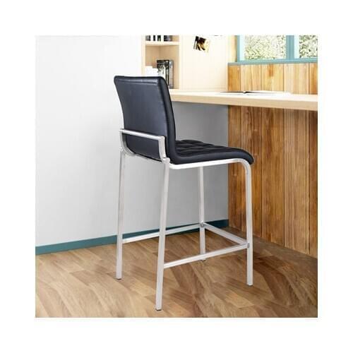 Chinafurniture Brushed stainless steel bar chair cafe bar stool cashier desk chair simple high stool factory wholesale