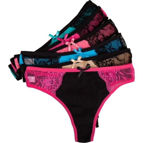 3x Girls G-Strings Cotton Thong Young Girls Panties Lip Lace Kawaii Cute Teenager Underwear Wholesale Free shipping