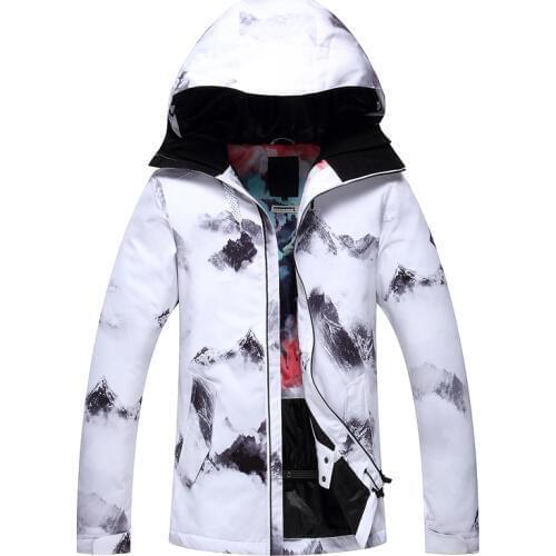 GSOU Snow Ski Suit Womens Pure Color Single Double Board Outdoor Waterproof Windproof Warm Ski Jacket Hiking Travel Clothing