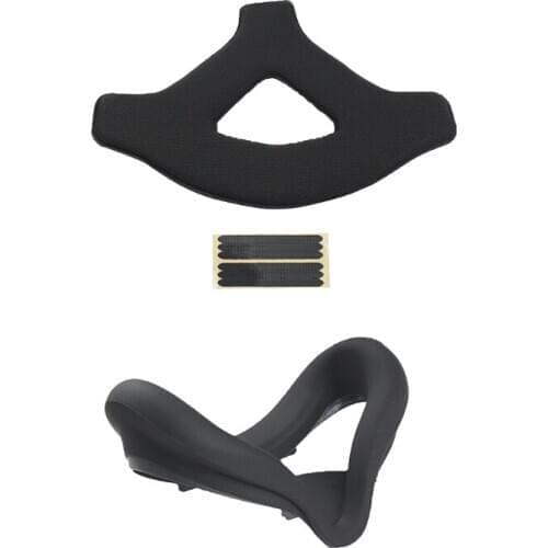 1 Set Headset Head Cushion Pad Headband Strap + Replacement Eye Mask Pad Cover for Oculus Quest 2 Virtual Reality G99B