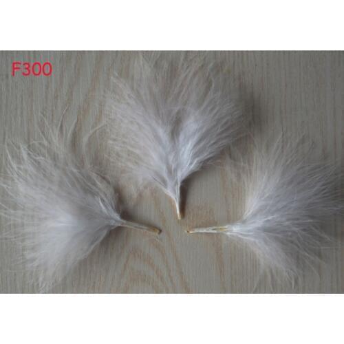 100pcs Beautiful dyeing Turkey vascular velvet feather 2-4" 11 white