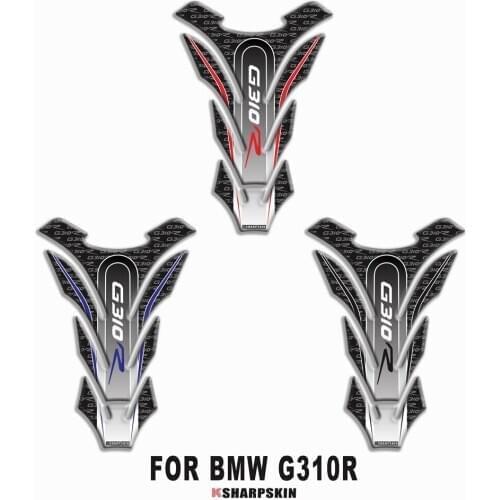 3D Edge Gel Personality Popular Motorcycle Waterproof Fishbone Gas Fuel Oil Tank Protection Decal Sticker For BMW G310R g310 r