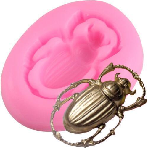 3D Scarab Beetle Cake Silicone Mold Insect Cake Decorating Tool Fondant Chocolate Candy Gumpaste Sugarcraft Cupcake Baking Molds